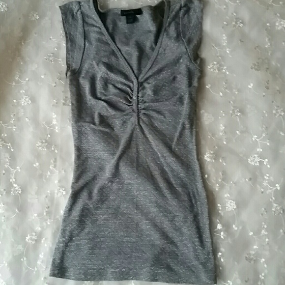 ✅Vintage Express Grey V-neck … - Picture 5 of 8